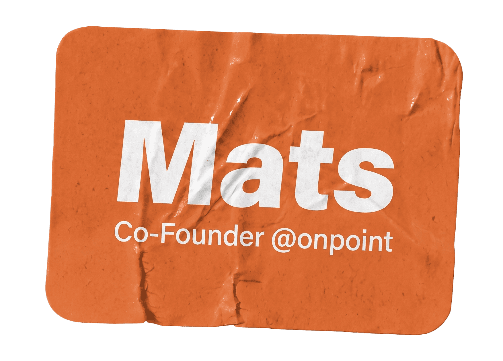 Mats – Co-Founder @onpoint